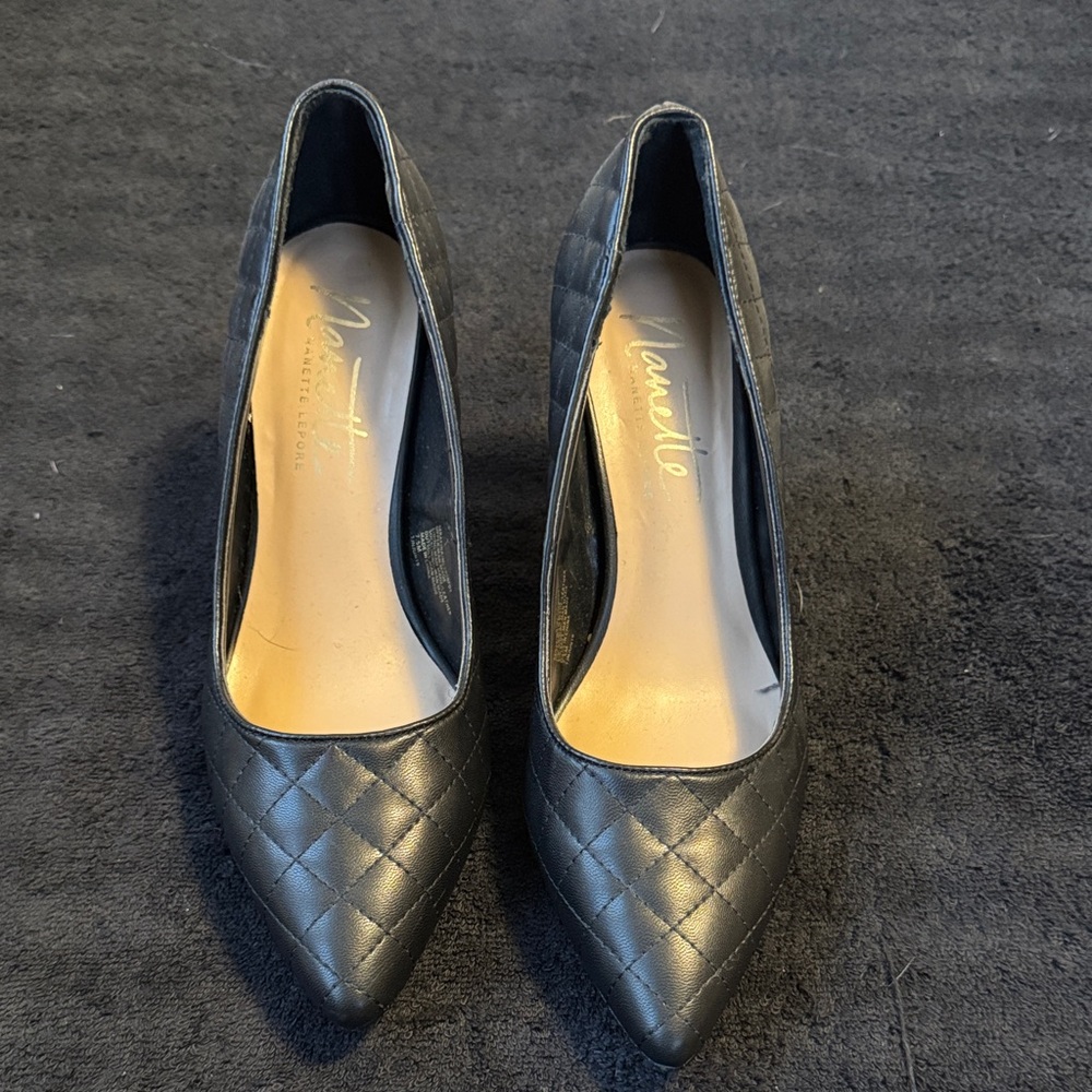Nanette Lepore Black Quilted Heels